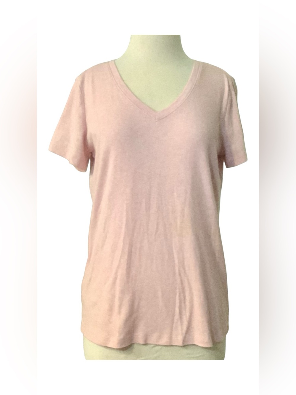Eddie Bauer Pink V Neck Short Sleeve Tee